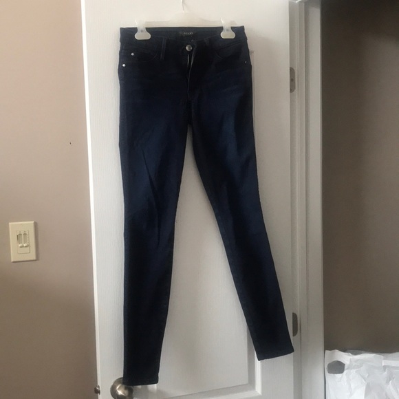 Guess Curve X Dark Wash Mid Rise Skinny Jeans - Picture 2 of 16